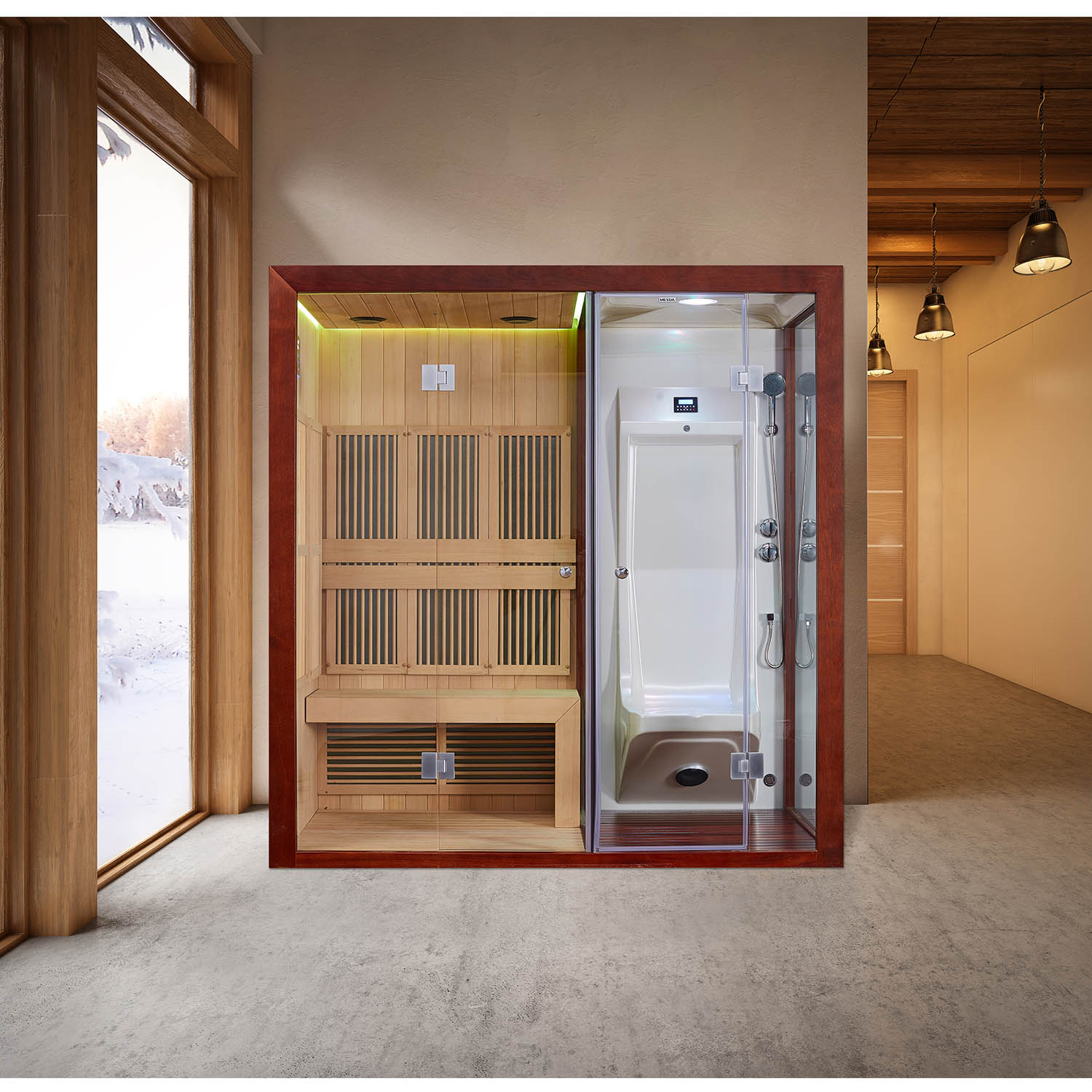 Инфракрасная сауна Mexda WS-1600SR цикута 2000*1000*2100 — фото 3