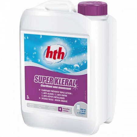 Кристальная вода 3 в 1 HTH SUPER KLERAL (Франция) 3 л