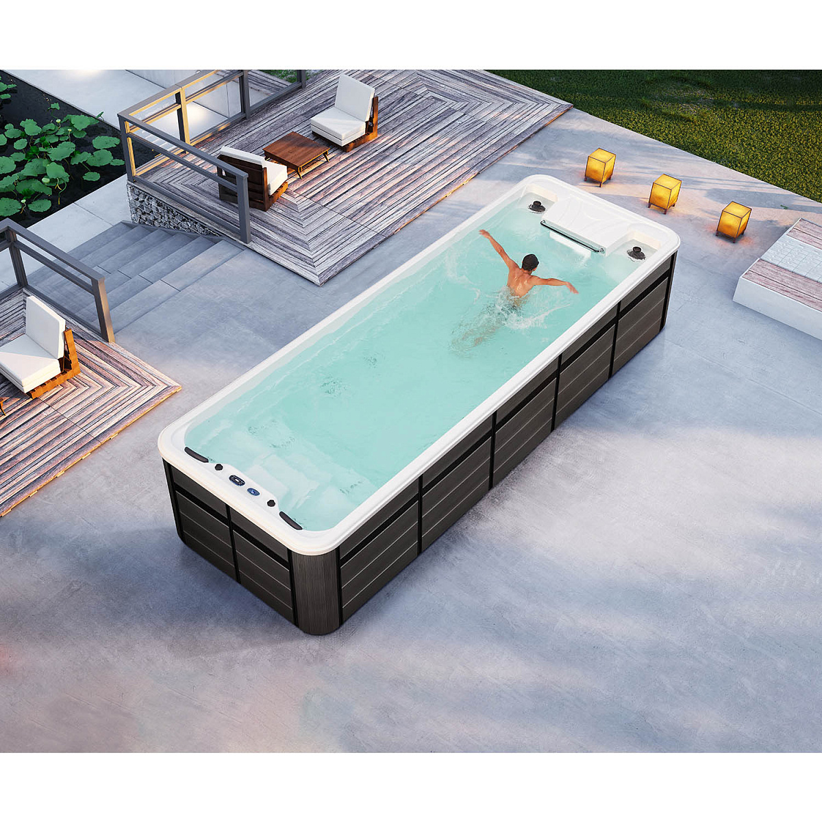 Плавательный спа бассейн Mexda WS-S07B-T Плавательный спа бассейн Mexda WS-S07B-T